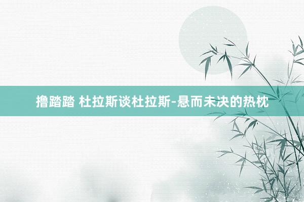 撸踏踏 杜拉斯谈杜拉斯-悬而未决的热枕