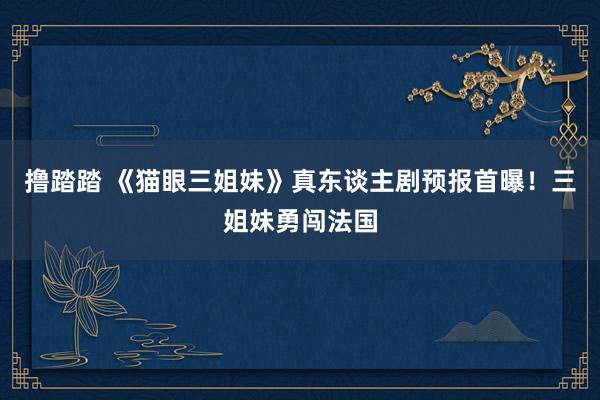 撸踏踏 《猫眼三姐妹》真东谈主剧预报首曝！三姐妹勇闯法国
