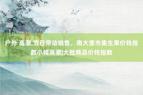 户外 高潮 节日带动销售，南大堡市集生果价钱指数小幅高潮|大批商品价钱指数