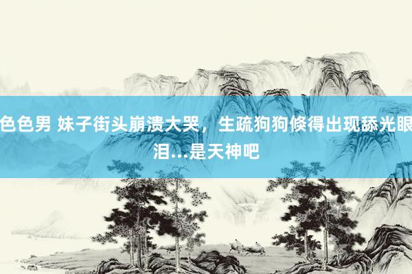 色色男 妹子街头崩溃大哭，生疏狗狗倏得出现舔光眼泪...是天神吧