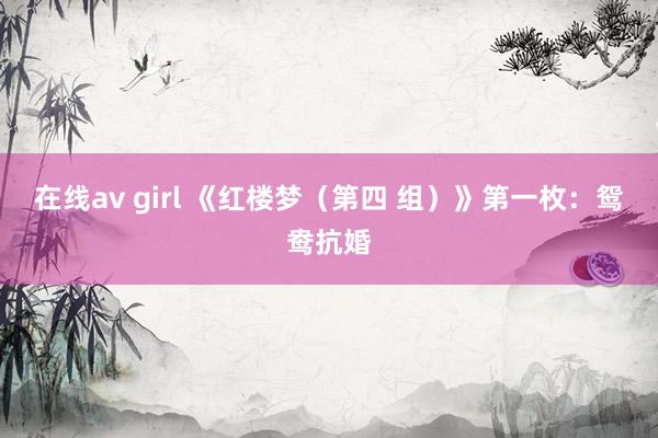 在线av girl 《红楼梦（第四 组）》第一枚：鸳鸯抗婚