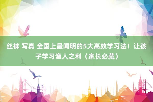 丝袜 写真 全国上最闻明的5大高效学习法！让孩子学习渔人之利